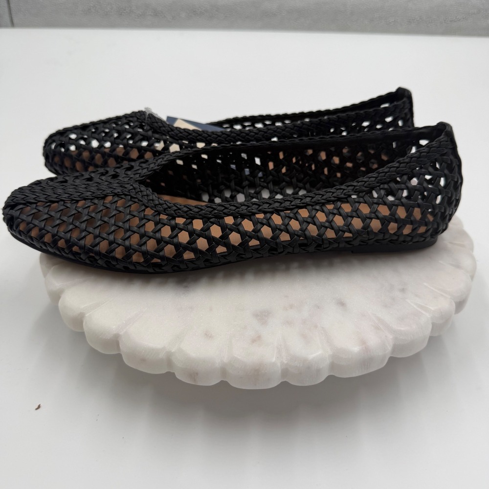 Universal Thread Gia Black Woven Ballet Flats Memory Foam Size 11 NEW - Picture 2 of 8